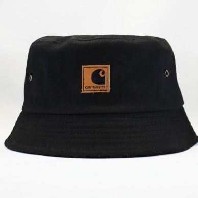 панама Carhartt black кожаный логотип купить