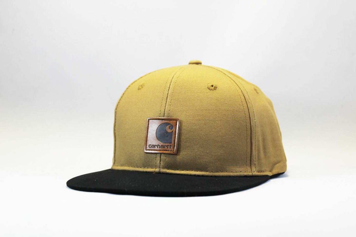 кепка Snapback Carhartt коричневая с кожаным логотипом