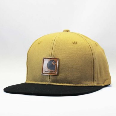 кепка Snapback Carhartt коричневая с кожаным логотипом