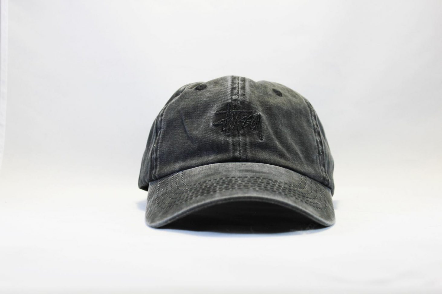 джинсовая бейсболка кепка STUSSY серая купить