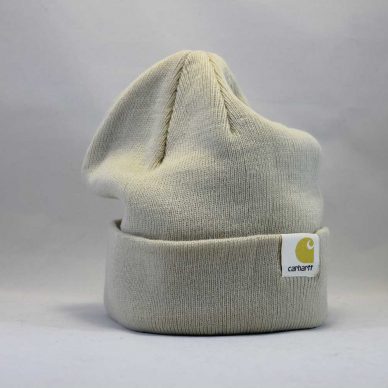 шапка Carhartt beanie бини белая логотип сбоку купить оригинал