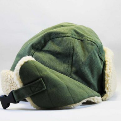 шерстяная Шапка ушанка Carhartt зеленая комуфляж меховая мужская зимняя