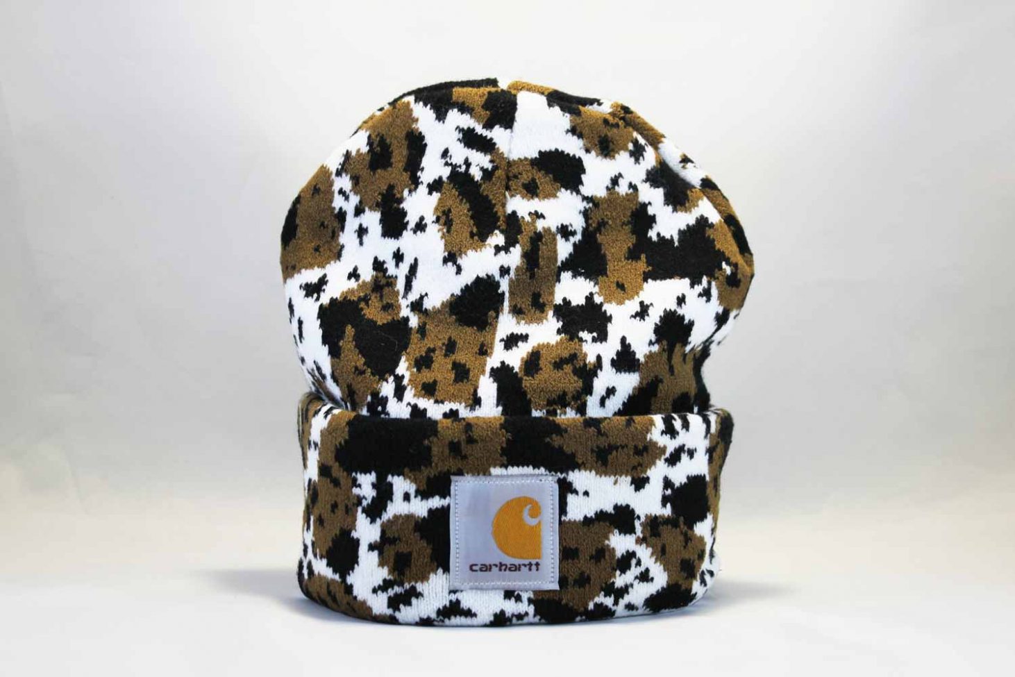 кархарт теплая зимняя оригинал шапка beanie carhartt brown корчневая военная милитари