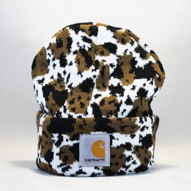 кархарт теплая зимняя оригинал шапка beanie carhartt brown корчневая военная милитари