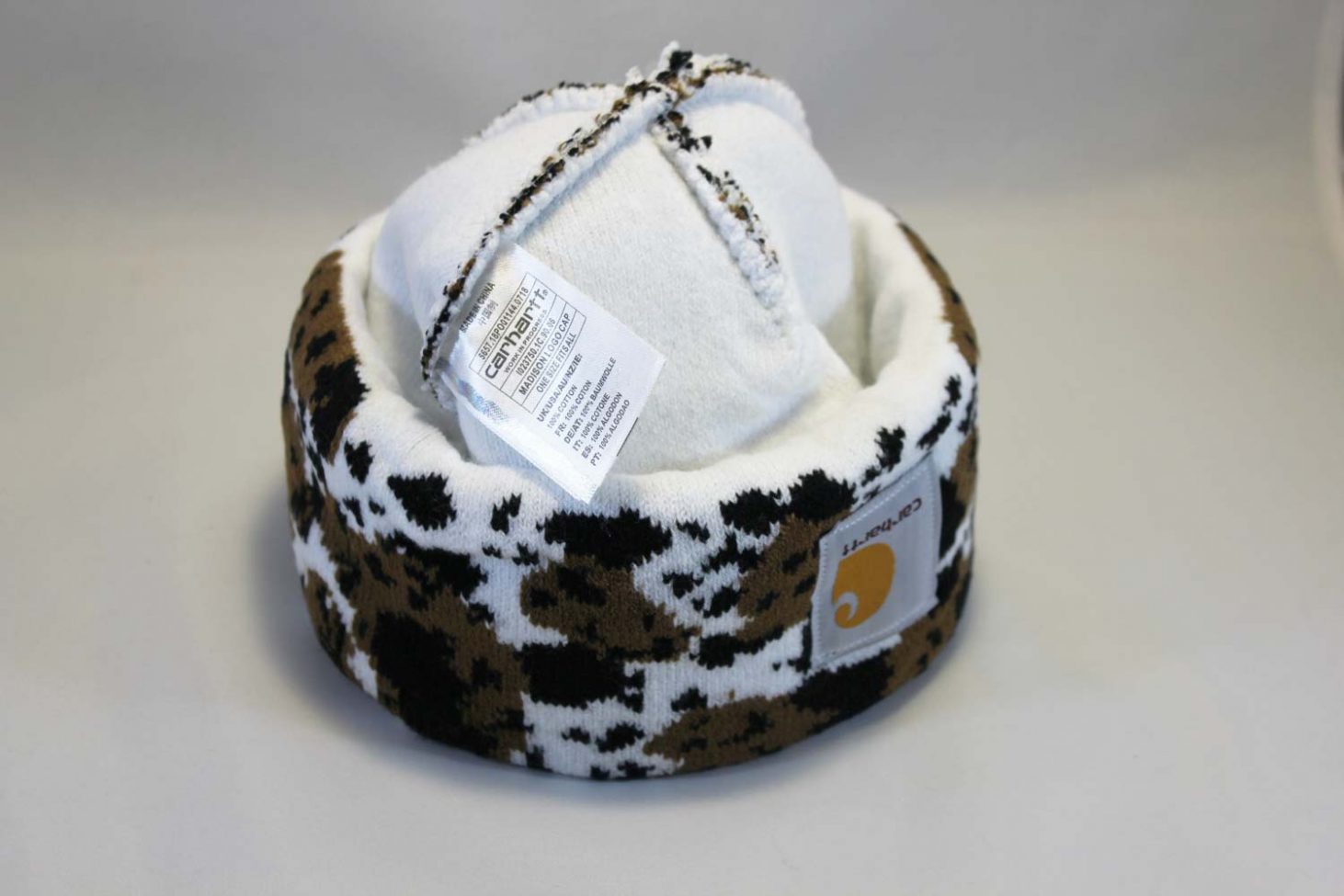 шапка beanie carhartt brown корчневая военная милитари
