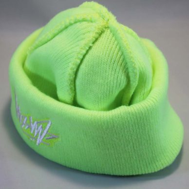 теплая зимняя шапка beanie stussy зеленая токсичная психаделик стасси