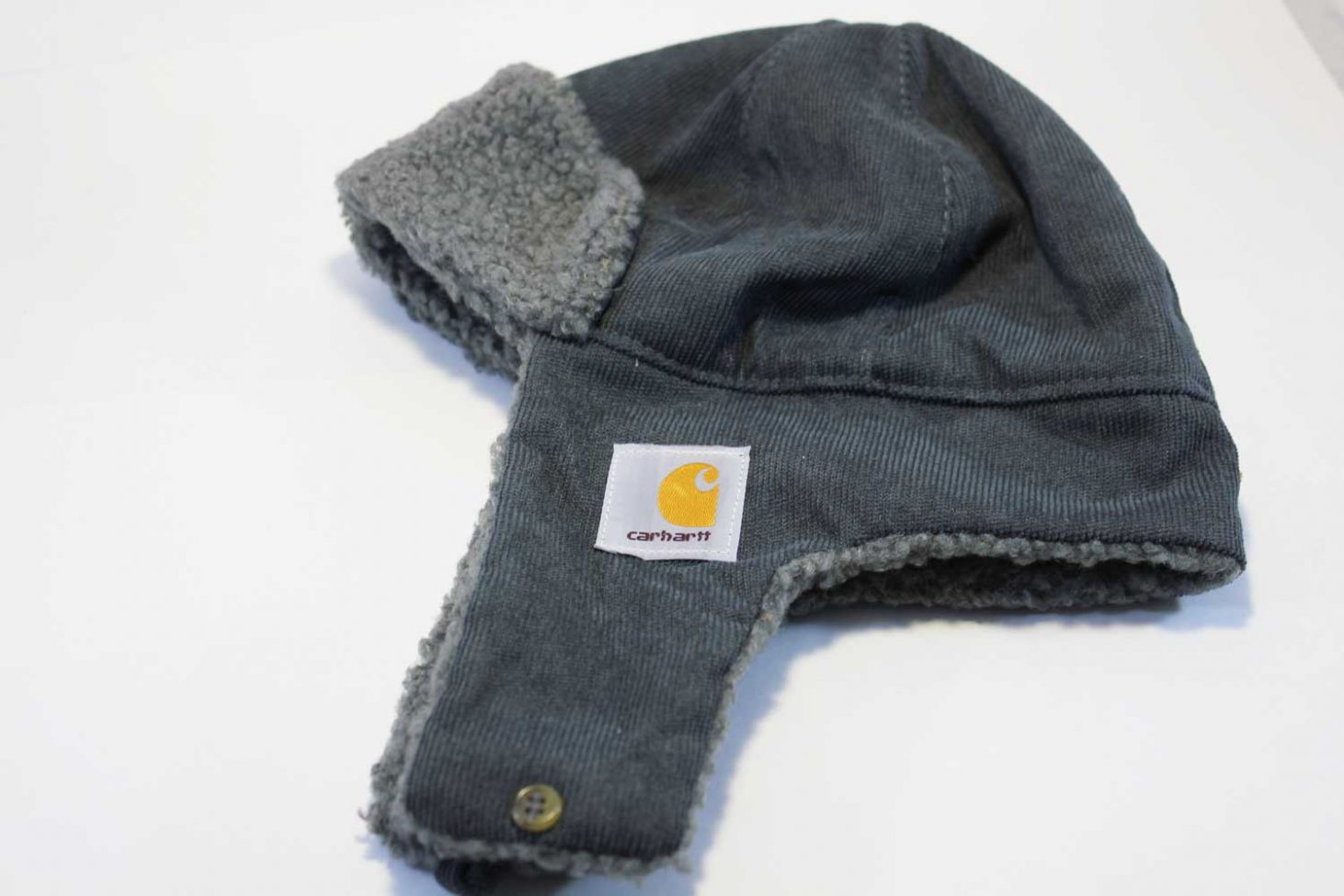 шапка ушанка carhartt trapper черная замшевая шерстяная