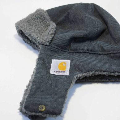 шапка ушанка carhartt trapper черная замшевая шерстяная