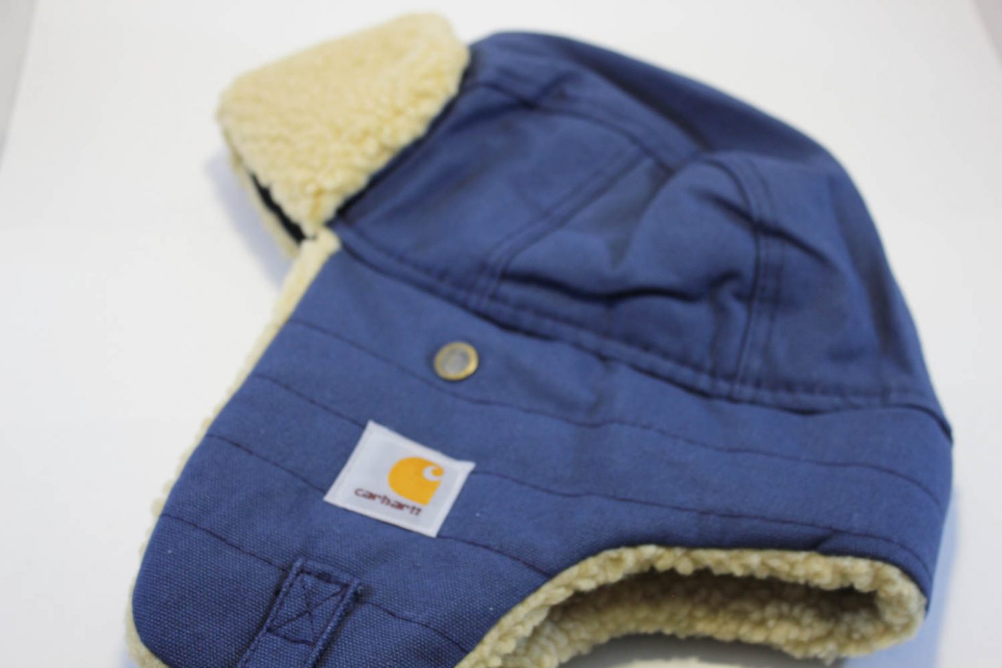 шапка ушанка carhartt trapper синяя тепплая зимняя