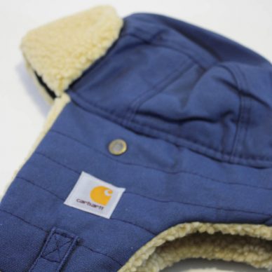 шапка ушанка carhartt trapper синяя тепплая зимняя