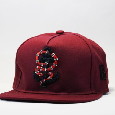 кепка snapback Snake Anchored Cayler And Sons бордовая