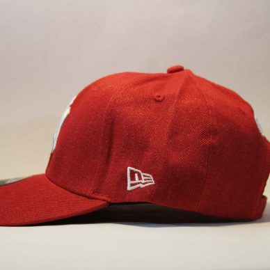 белый логотип янкис кепка бейсболка yankees new era круглый козырек красная белый логотип