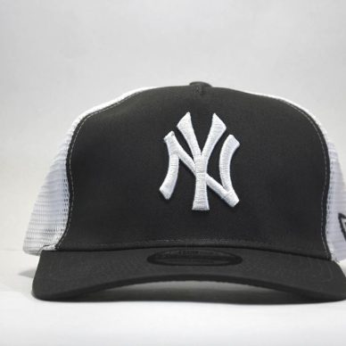 кепка new york yankees trucker чорна біла сітка snapback україна